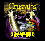 Crystalis title screen for GameBoy Color